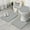 Gray Geometric Arrow, variant on Ethnic Geometric Striped Pattern Bathroom Rugs Sets 3 Piece,Toilet Cover Set,Absorbent Non Slip Bathroom Mats Sets with U-Shaped Contour Rug Toilet Rug Set