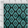 thumbnail image 2 of oneOone Silk Tabby Dark Teal Green Fabric Asian Ikat Quilting Supplies Print Sewing Fabric By The Yard 42 Inch Wide, 2 of 4