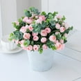 thumbnail image 4 of Artificial Flowers Fake Silk Rose for Decoration Small Roses Blooming Faux Flower Bouquet with Stem for DIY Vase Home Wedding Party, 4 of 8