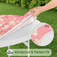 thumbnail image 5 of Pioneer Flower Floral Print Pattern Round Fitted Tablecloth with Elastic Edge,Dining Table Cover Waterproof,Outdoor Round Tablecloth for Camping,Dining,Indoor and Outdoor, 5 of 7