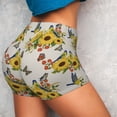 thumbnail image 3 of Picia Bird Sunflowers Printed Workout Shorts for Women Seamless Scrunch Butt Lifting High Waisted Yoga Gym Booty Running Moisture-wicking Short Pants-XX-Large, 3 of 9