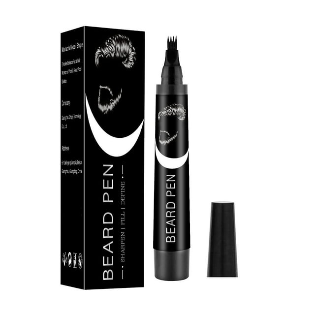 WIFKLSIIPG Crayon de Remplissage pour Barbe pour Hommes Résistant à la Transpiration et à l'Eau, Longue Durée & Finition Naturelle, Crayon de Barbier pour Améliorer la Forme des Poils du Visage et de la Moustache. (3ml)