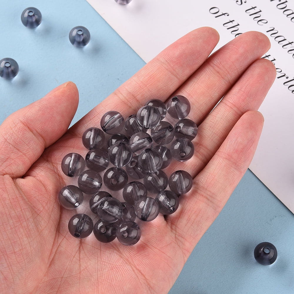 Transparent Acrylic Beads Round Lavender 10x9mm Hole: 2mm 940pcs/500g
