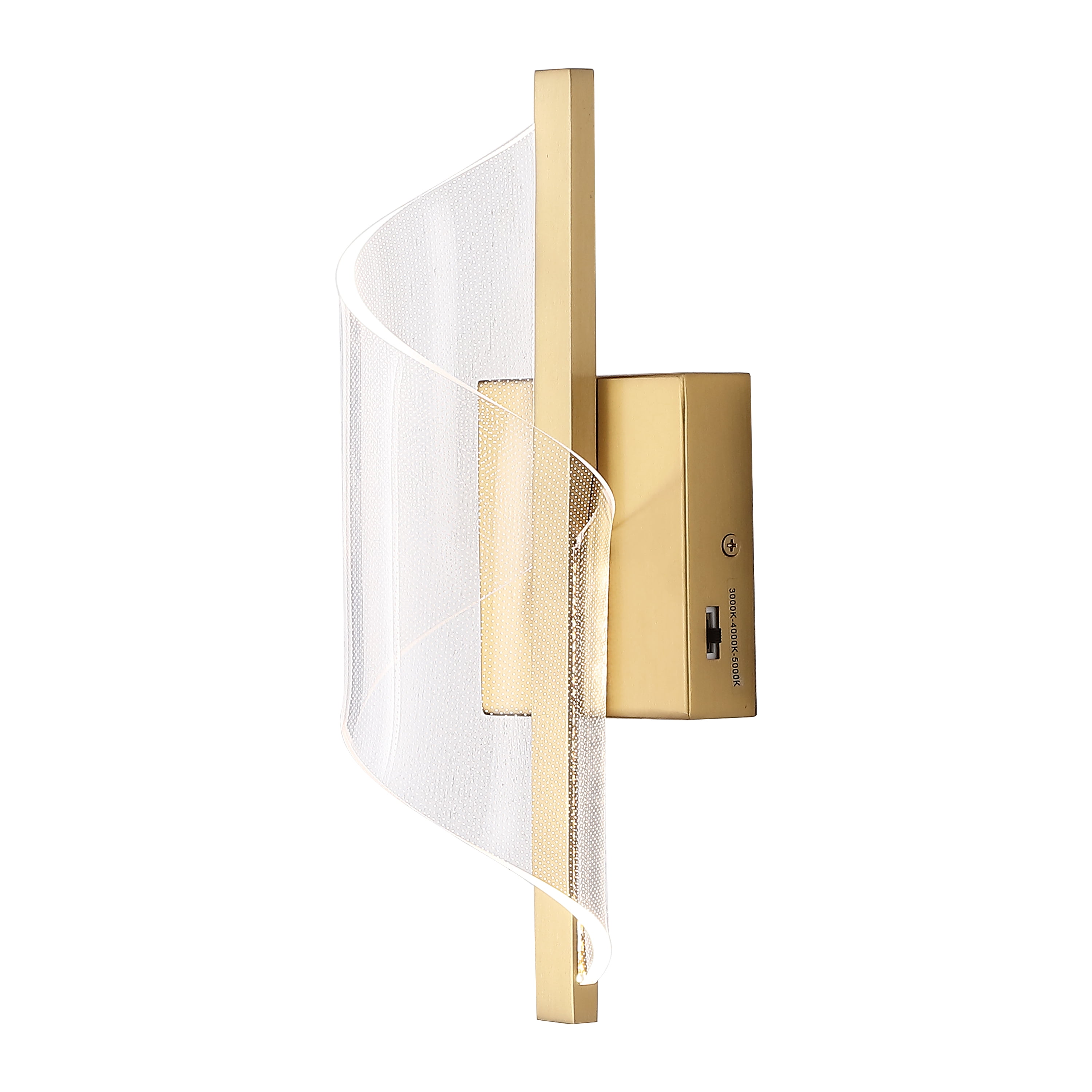 Safavieh Couture Leighton Clear and Gold Modern Acrylic Wall Sconce