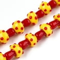 thumbnail image 2 of 5pcs Handmade Lampwork Beads Strands Mushroom Yellow 15~16.5x11.5~13mm Hole: 2mm about 20pcs/strand 12.60~12.99 inch (32~33cm), 2 of 4