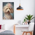 thumbnail image 2 of Stupell Industries Fancy Labradoodle Portrait White Framed Giclee Art design by Wumples, 30 x 20, 2 of 8