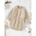 thumbnail image 3 of Bagilaanoe Newborn Baby Girl Knitted Rompers Long Sleeve Bodysuit 3M 6M 12M 18M Infant Fall One Piece Jumpsuit, 3 of 9