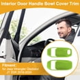 thumbnail image 2 of Cubierta de Tazón de Mango de Puerta Interior para Jeep Wrangler Gladiator JT 2DR 2018-2024 Marco de Decoración de Mango de Puerta Interior Verde ABS 2 Pcs, 2 of 6