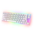 thumbnail image 4 of XVX Womier 75% Keyboard - Creamy Keyboard, TKL Mechanical Gaming Keyboard, Hot Swappable Keyboard, K87 PRO with Pudding Keycaps Wired RGB Keyboard for PC PS4 Xbox - Red Switch, 4 of 11