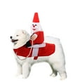 thumbnail image 4 of Christmas Funny Pet Dog Cat Transformation Outfit Santa Horseback Riding Clothing Holiday Pet Apparel Festival Animal Wear Party, 4 of 5