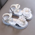 thumbnail image 2 of NOKIO Girls' Princess Sandals Girls' Rhinestone Sandals Children'S Trendy Sandals Kids Summer Sandals Summer Princess Shiny Bow Knot Shoes For Kids Open Toe Children Shoes Girls, 2 of 4