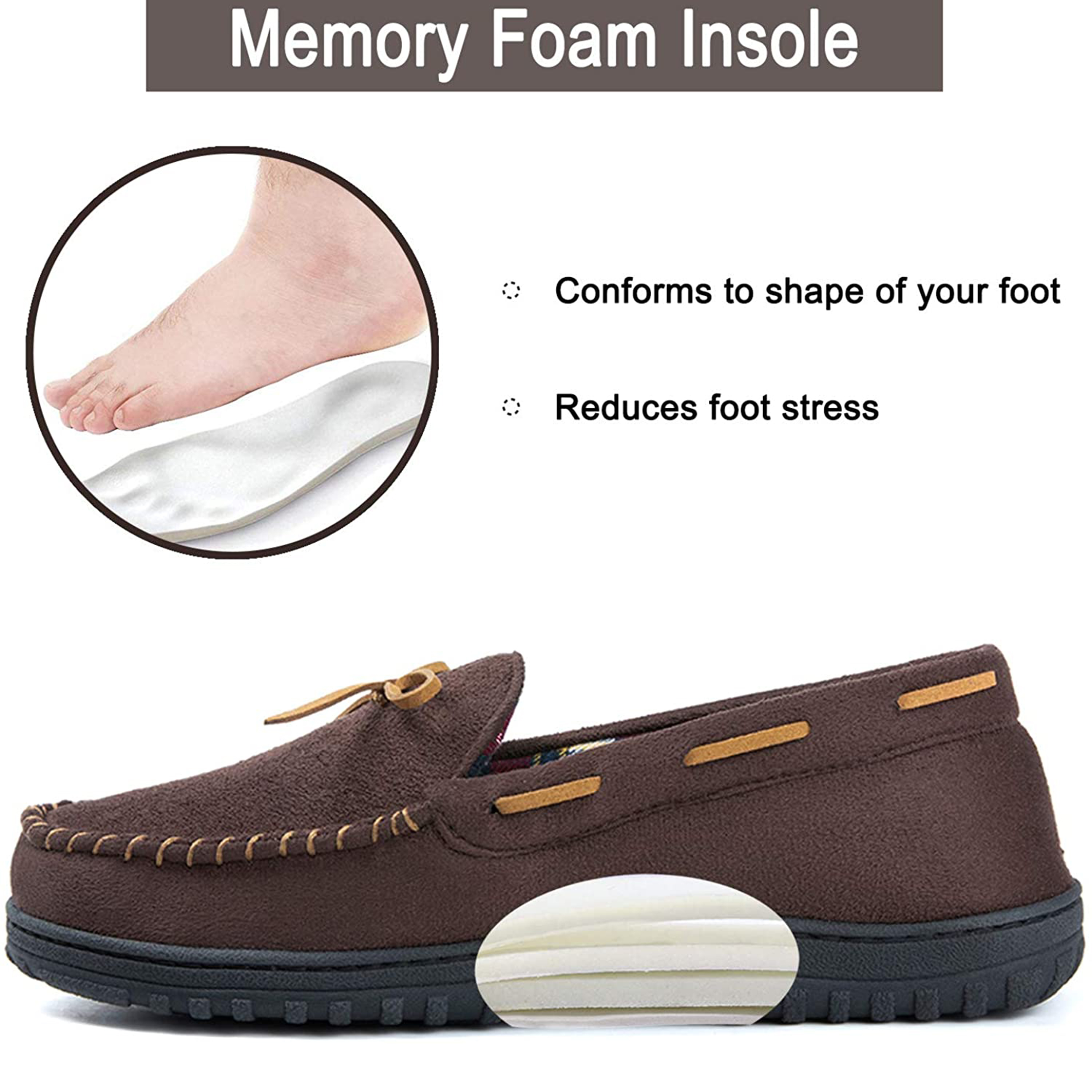 Jacob Flannel Lined Moccasin Slipper 