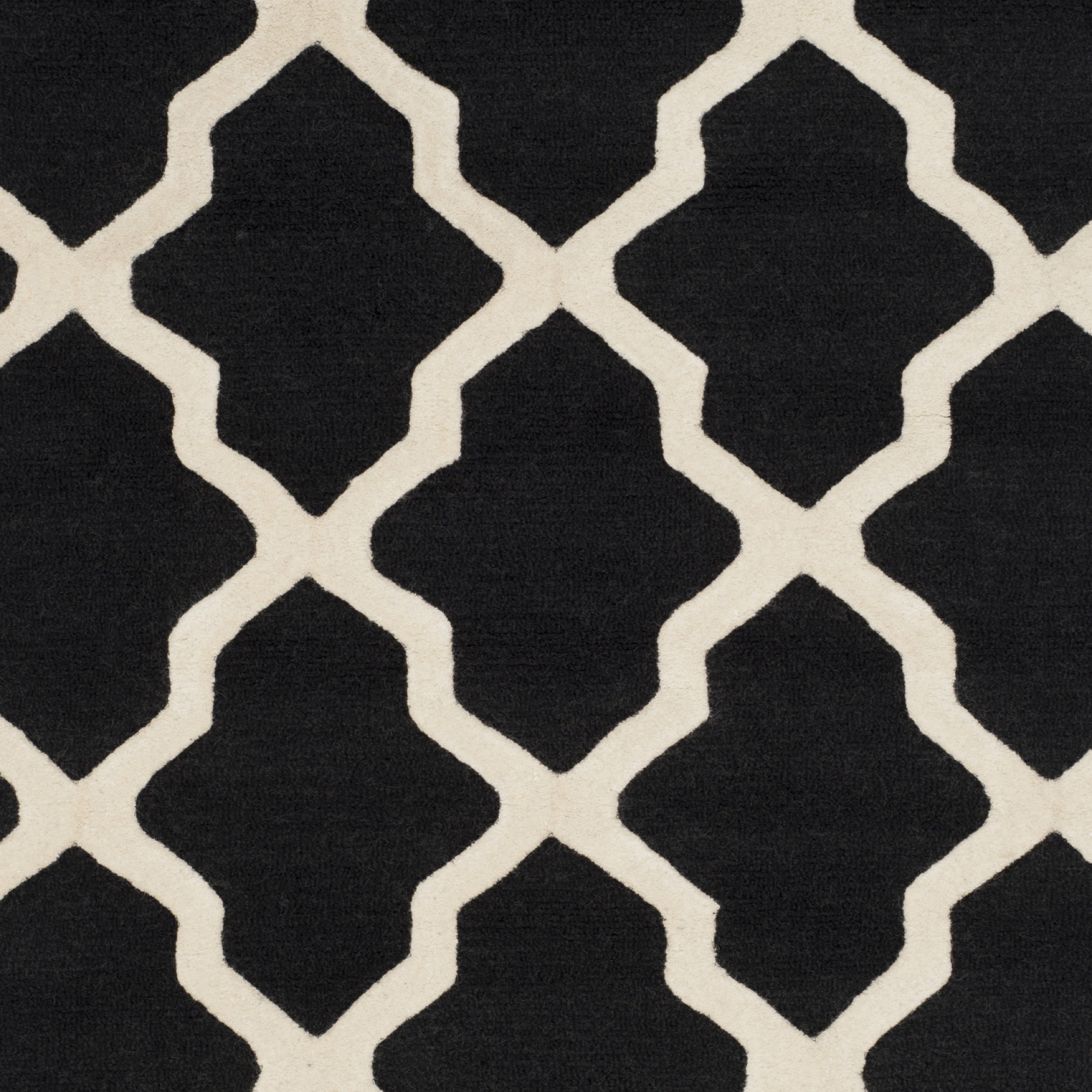 SAFAVIEH Cambridge Liam Geometric Wool Runner Rug, Black/Ivory, 2'6" x 10'