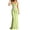 Green, variant on Elegant Shirred Backless Bodycon Midi Dress Smocked Side Slit Chiffon Fashion Black XL