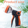 thumbnail image 2 of WOORNIGOJIN Heavy Duty Metal Hose Sprayer with 8 Spray Patterns Resistant Water Sprayer for Cleaning, 2 of 6