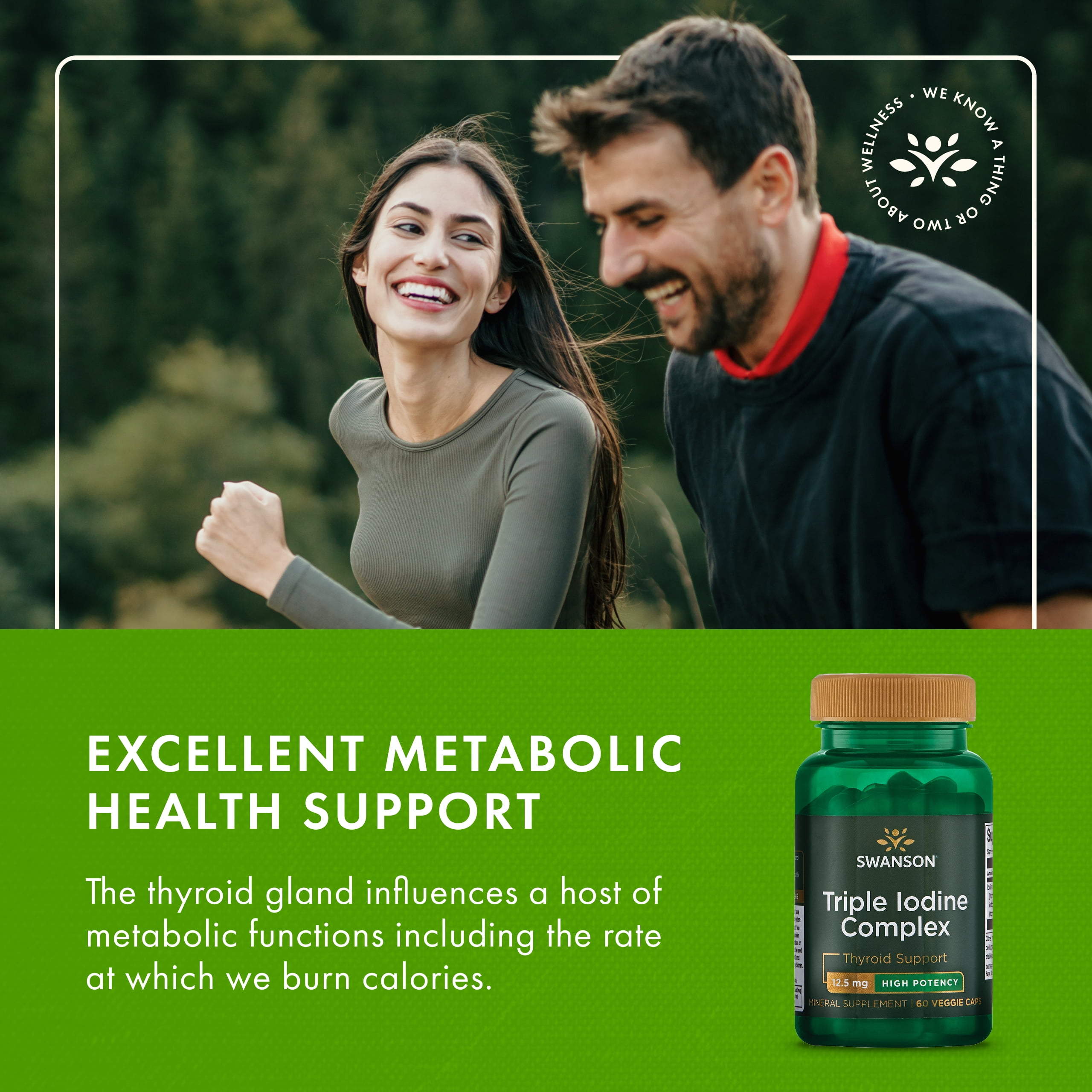 Swanson Triple Iodine Complex-Natural Supplement for Vital Thyroid Support-Promotes Metabolic Function, Increased Red Blood Cell Production, & Heart Health-(60 Veggie Capsules, 12.5mg Each) (3 Pack)