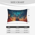 thumbnail image 4 of Picia Celestial Stag Cosmic Glow Pattern Plush Pillow Case – Soft and Cozy Cushion Cover, Hypoallergenic Throw Pillow Case for Home Decor-14"x20", 4 of 6