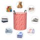 thumbnail image 4 of Fotbe Red Pretty Flowers Cesto de Ropa con Asas, Cesto Impermeable de Gran Capacidad, Bolsa de Lavado para Dormitorio, Cesto de Ropa con Ruedas y Asas-Small, 4 of 6