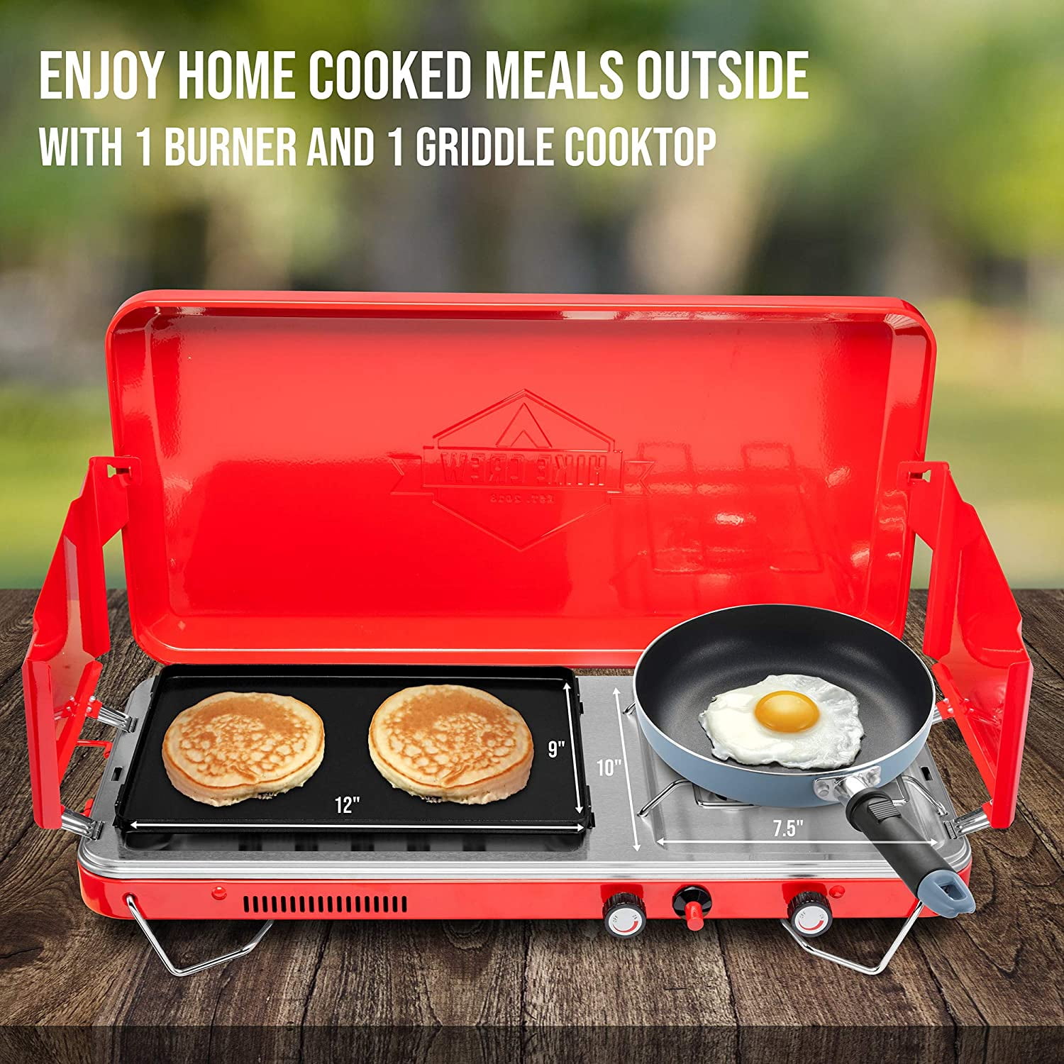 Hike Crew Propane Camping Stove 1-Burner Portable Outdoor Cooking