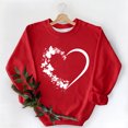 thumbnail image 3 of Girls Red Butterfly and Heart Graphic Sweatshirt | Soft Stretch Long Sleeve Crewneck | Valentine's Day Spring Casual Top for Kids Youth (Ages 4-14),Size 3 T, 3 of 9