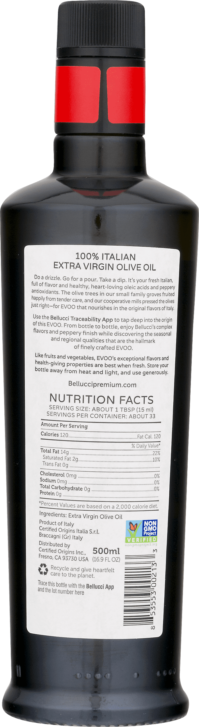 Bellucci Premium Olive Oil Extra Virgin, 500 Ml