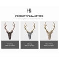 thumbnail image 6 of Deer Head Wall Decor Geometrical Antique Copper Deer Antlers Wall Sculpture Faux Taxidermy Resin Wall Animal Head, 6 of 9