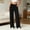 *Black, variant on Women's Elastic Waist Wide Leg Yoga Pants with Pockets ,Casual Loose Fit Athletic Trousers White,Women's Plus M