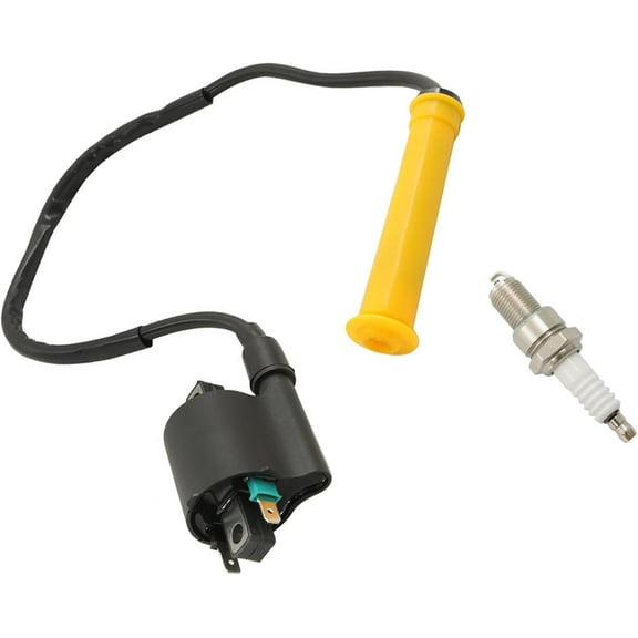 Genrics Ignition Coil & Spark Plug W/Cap Replacement for Honda Rancher 420 TRX420 2007 2008 2009 2010 Replacement for 30510-HP5-601