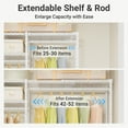 thumbnail image 4 of VIPEK X20 Expandable Clothing Rack Reach-in Closet Adjustable from 3'3" to 4'8" Heavy Duty Garment Racks ,White, 4 of 7