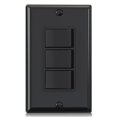 thumbnail image 1 of Aida Interruptor De Luz Decorativo De Un Solo Polo, Triple Paleta, 15 Amperios, Interruptores De Luz Eléctricos Con Conexión A Tierra Automática, Grado Residencial Con Certificación Ul (1 Paquete Negr, 1 of 1