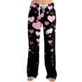thumbnail image 5 of FrzhBrz Fun Pajamas for Women Valentines Day Printed Comfortable Drawstring Lounge Trousers Sleep Pj Bottoms, 5 of 5