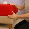 thumbnail image 4 of Alive Pixels Fitted Sheet Red Solid 100% Cotton 1-Pc 6" Inch Pocket 410TC (Twin, Red), 4 of 5