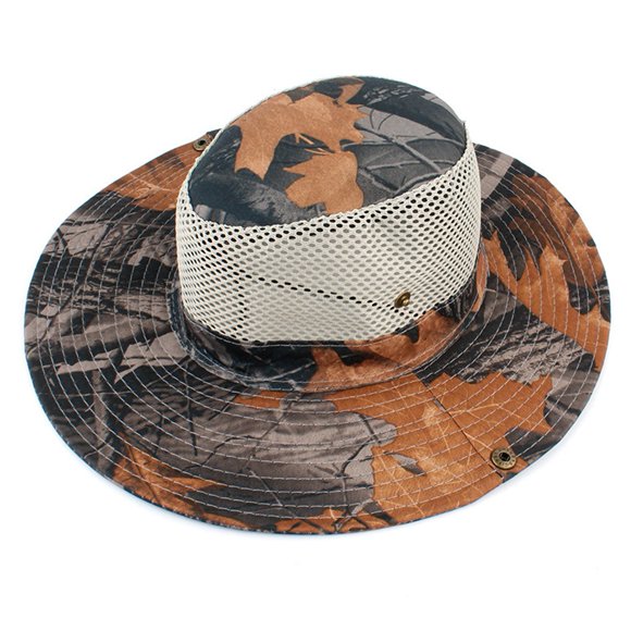 Camo Bucket Hat Outdoor Hiking Fishing Hunting Fisherman Cap Boonie Hat