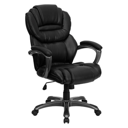 Flash Furniture Leather Executive Office Chair With Padded Loop Arms Flash Furniture Leather Executive Office Chair With Padded Loop Arms