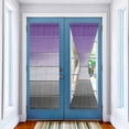 thumbnail image 2 of Purple Gray Door Curtains for Door Window, French Sidelight Front Back Door Curtains With Tieback, Vintage Rustic Abstract Striped Wooden Grain Kitchen Rod Pocket Drapes Panel, 54"x72", 2 of 5