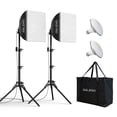 thumbnail image 1 of Kit de iluminación Softbox Raleno de 40 x 40 cm con bombillas LED de 50 W, 5500 K, 1 of 6