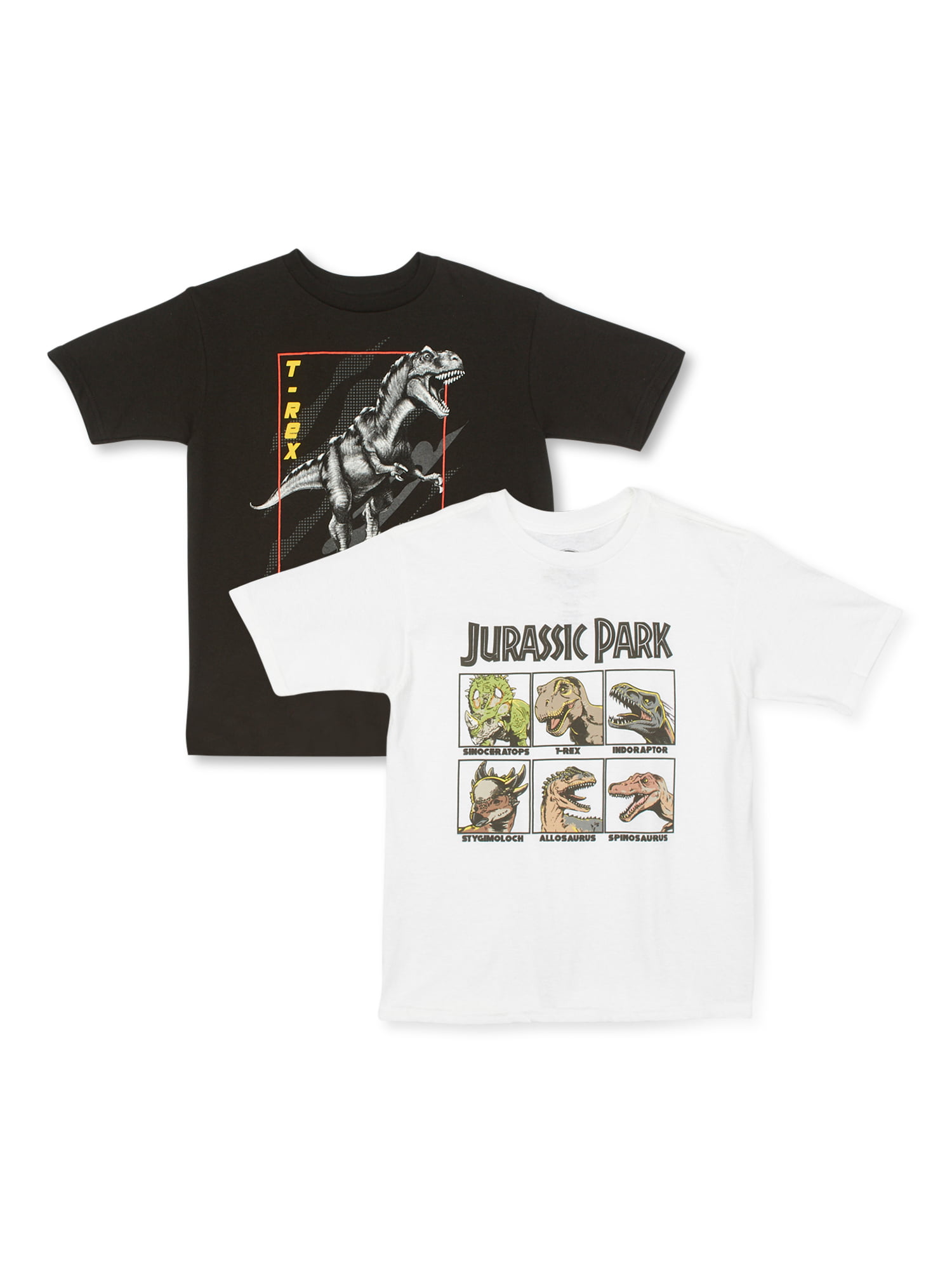 Jurassic Park Boys' T-Rex Velociraptor Indoraptor Dinosaur Dino Kids T-Shirt Tee