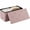 PE-Pink, variant on CONCETTA 43" Storage Ottoman Bench, Foldable Storage Chest, End of Bed Foot Stool with Padded Seat, Bedroom Bench, Support 660lbs, PVC Black