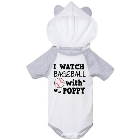 

Inktastic I Watch Baseball with My Poppy Gift Baby Boy or Baby Girl Bodysuit