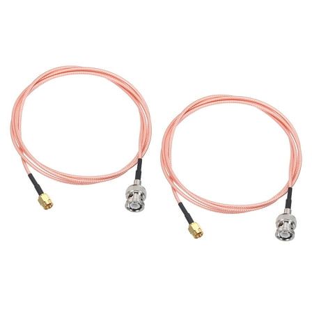 RG316 Coaxial Cables,SMA Male to BNC Male Low Loss RF Coaxial Cable 4FT 50 Ohm Orange 2Pcs
