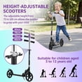 thumbnail image 3 of Trottinette Pliable pour Enfants, Ados et Adultes – Guidon Réglable à 3 Niveaux, Roues Durables de 8 Pouces, Plateau Antidérapant, Conception Légère et Pliable, Capacité jusqu'à 109 kg, 3 of 8
