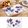 thumbnail image 6 of Purple Tulip Placemats Set of 4, Minimalist Modern Flowers Art Non-Slip Place Mats Washable Table Mats for Kitchen Dining Table Decorations Indoor/Outdoor, 6 of 9
