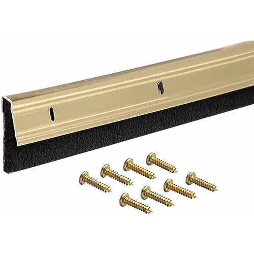 MD Products 05058 36" Bright Gold Aluminum and Felt Door Sweep