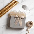 thumbnail image 2 of 12.6" Medium Champagne Gift Bag with Handles Ribbon Greeting Card and Two Tissue Papers Ideal for Birthday Wedding Anniversary and Valentines Day Gifts, 2 of 6