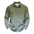 thumbnail image 4 of Men's Long Sleeve Button Down Shirt Casual Regular Fit Lapel Collar Office Work Shirts, 4 of 5