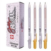 Sakura Gelly Roll Gel Ink Pen Set, Medium Point (Pack of 12) (Color Mix (Silver 6 / Gold 6))