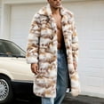 thumbnail image 7 of Men's Fluffy Faux Fur Coat Long Fleece Jacket Lapel Long Sleeve Open Front Cardigan Outwear, 7 of 7