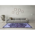 thumbnail image 3 of Ahgly Company Indoor Square Persian Blue Traditional Area Rugs, 4' Square, 3 of 4