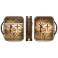 thumbnail image 3 of Xixirimido Bible Cover, Bible Carrying Book Case for Women Men, Multi-pocket Protective Church Organizer Bag with Handle Christian Gift, Brown Deer Cross, 3 of 7