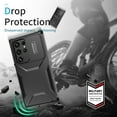 thumbnail image 6 of for Samsung Galaxy S24 Ultra Rugged Case with Camera Lens Sliding Cover, Heavy Duty PC Protective Shockproof Cover with Slide Camera Cover Upgraded Drop Resistant Case for Galaxy S24 Ultra, Black, 6 of 7